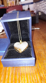 1ct diamond heart pendant with chain
