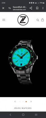 Zelos SWORDFISH 40mm SS VERY NICE