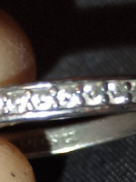 14kt white gold  ,16 half carat diamond wedding band