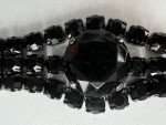 SALE PRICE 1960's Jet Marcasite black bracelet