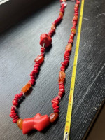 CORAL AND SEMI PRECIOUS STONE NECKLACE