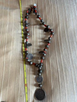 1894 TRIBAL NECKLACE SILVER AND CORAL S A