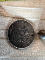 1894 TRIBAL NECKLACE SILVER AND CORAL S A