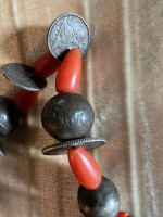 1894 TRIBAL NECKLACE SILVER AND CORAL S A