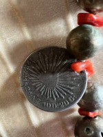 1894 TRIBAL NECKLACE SILVER AND CORAL S A