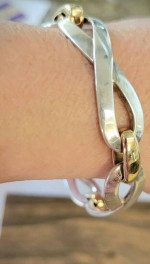 James Avery Enduring Bond gold and silver bracelet