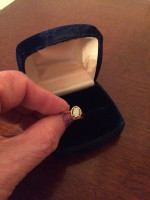RING, 14KG WITH OPAL