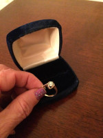 RING, 14KG WITH OPAL