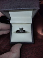 1ct diamond solitaire wedding ring set