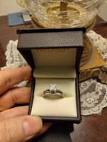 1ct diamond solitaire wedding ring set