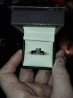 1ct diamond solitaire wedding ring set