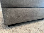 38x38 Large Ashley Grey Chenille Storage Sofa Ottoman w/ Flip Top Storage Table