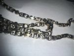 Italian made by Braccio 14k custom two tone 1 of 1 chain and bracelte set