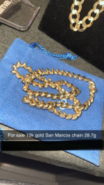 10k gold San Marcos Italy chain, 28.7g