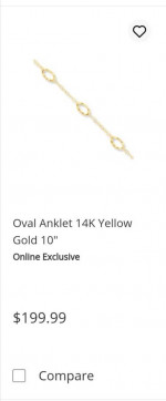 14k gold anklet