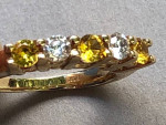 14K LeVian® Yellow Sapphire and Diamond Ring Size 5