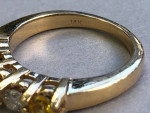 14K LeVian® Yellow Sapphire and Diamond Ring Size 5