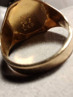 ORNATE 22K GOLD LOVE RING. RARE