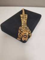 Tiger with Amber Eyes Brooch