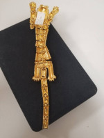 Tiger with Amber Eyes Brooch