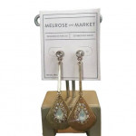 Nordstrom Melrose and Market Matte GOLD PLATED RHINESTONE DANGLE EARRI