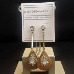 Nordstrom Melrose and Market Matte GOLD PLATED RHINESTONE DANGLE EARRI