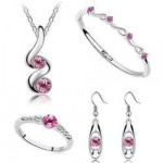 (4) Piece Pink Jewelry Set (New)
