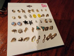 Huge lot of 38 earrings