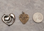 Lot of 2 Heart Pendants