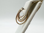 Ladies 14k Tri-tone Triple Hoop Earrings 1.7 Grams 11046817