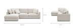 Like new castlery sectional chaise sofa