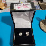 3.10ct twt IGI Certified Solid Platinum Stud Earrings