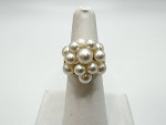 Ladies Pearl Ring 14k Yellow Gold Size 6.25 8.3 Grams 11046814