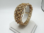 Ladies 16k Yellow Gold 1” Wide Mesh Link Bracelet 33.4 Grams 11046814