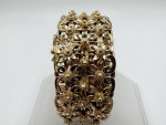 Ladies 16k Yellow Gold 1” Wide Mesh Link Bracelet 33.4 Grams 11046814