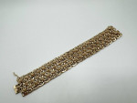 Ladies 16k Yellow Gold 1” Wide Mesh Link Bracelet 33.4 Grams 11046814