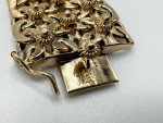 Ladies 16k Yellow Gold 1” Wide Mesh Link Bracelet 33.4 Grams 11046814