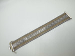 Ladies 14k White & Yellow Gold 1” Wide Mesh Bracelet 7” 33.5 Grams 11046815