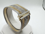 Ladies 14k White & Yellow Gold 1” Wide Mesh Bracelet 7” 33.5 Grams 11046815