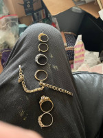 Gold necklaces unsure of kt.   Don’t stick to magnet guenteed brewer e
