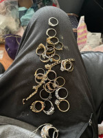 Gold necklaces unsure of kt.   Don’t stick to magnet guenteed brewer e