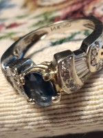 Vintage Diamond/Sapphire ring 14k