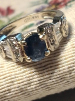 Vintage Diamond/Sapphire ring 14k