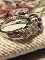 Vintage Diamond/Sapphire ring 14k