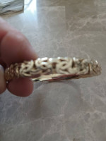 Byzantine Bangle bracelet gold over Sterling silver