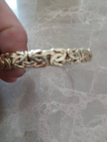 Byzantine Bangle bracelet gold over Sterling silver