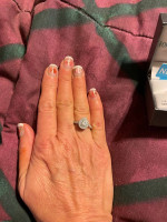 NEW 1/2 CARAT PEAR SHAPE GENUINE DIAMOND 10K WHITE GOLD RING SIZE 7