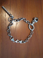 Tiffany and Co Key Charm Italy Sterling Silver Bracelet 7.5 Inch