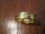 22K Gold Ring .916 solid gold w/ solitare Diamond gorgeous