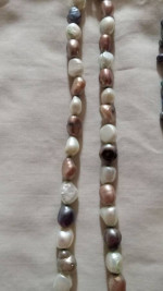 MULTICOLORED PEARL 16" NECKLACES 150EA.